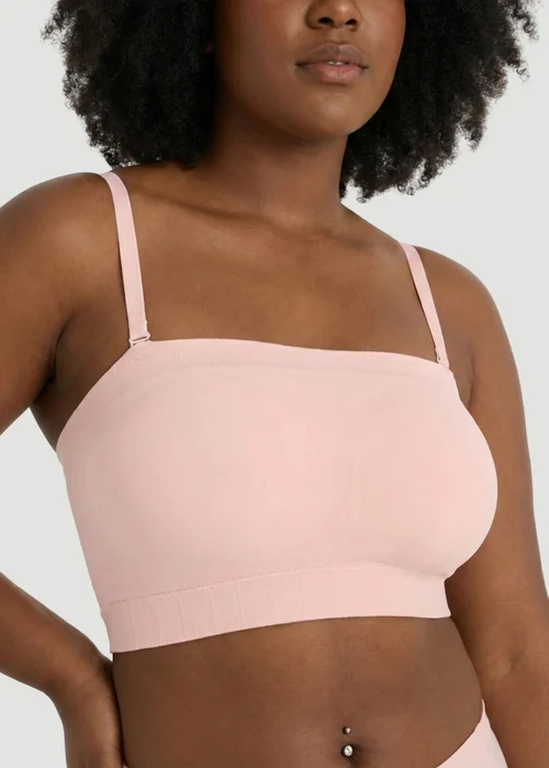 Conturve Blush Pink Convertible Strapless Bandeau Bra - S Image 2