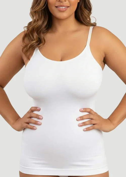 Conturve White Daily Shaping Scoop Neck Cami - L Image 2