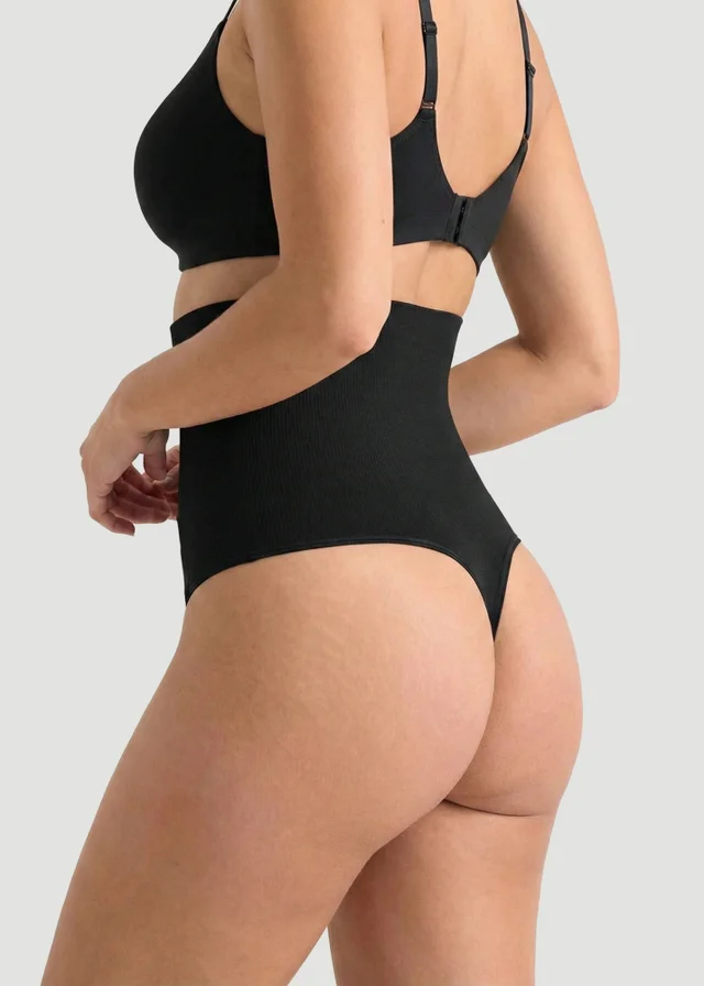 Conturve Black High Waisted Shaping Thong