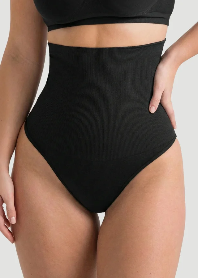 Conturve Black High Waisted Shaping Thong