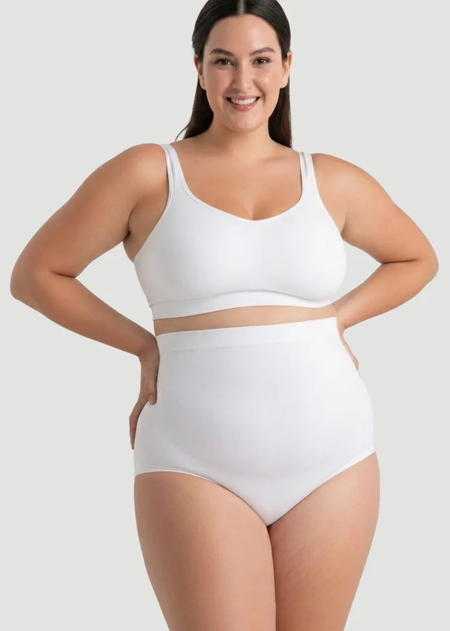 Conturve White High Waisted Shaping Panty