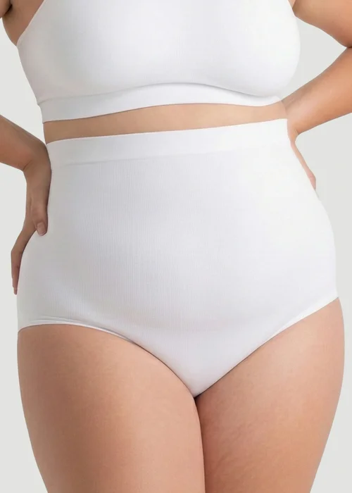 Conturve White High Waisted Shaping Panty - 4XL Image 2