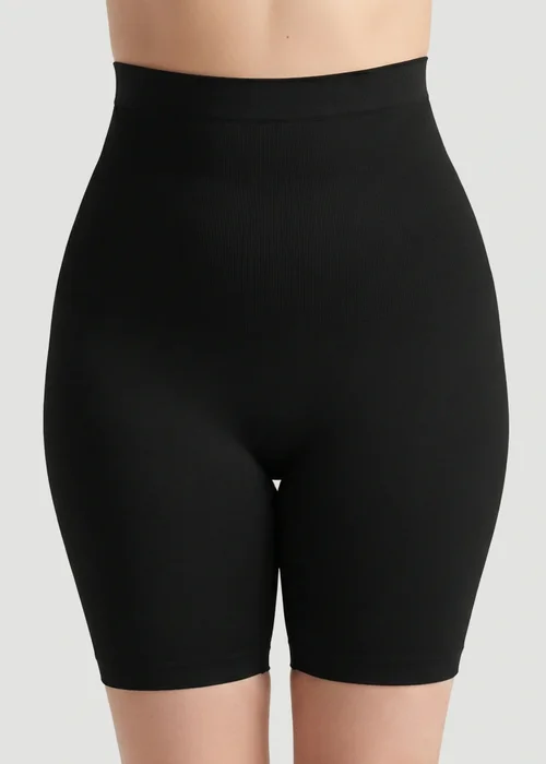 Conturve Black High Waisted Shaping Shorts - XL-2XL Image 1