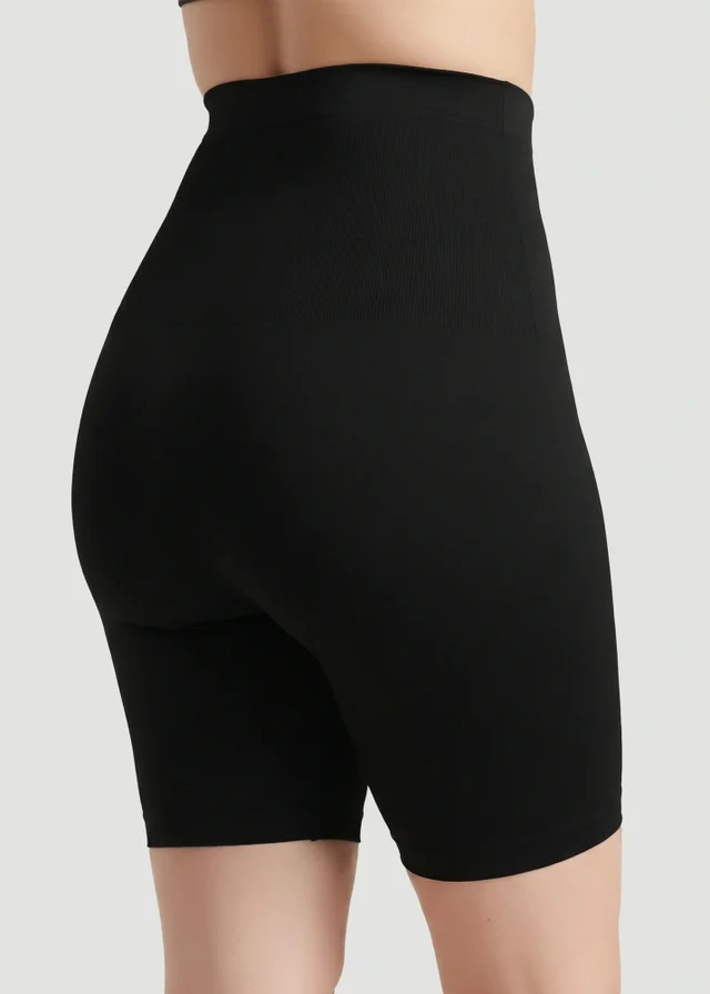 Conturve Black High Waisted Shaping Shorts