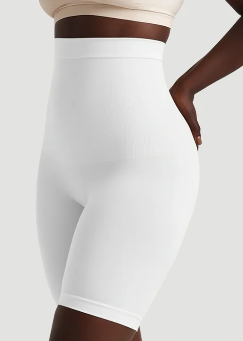 Conturve White High Waisted Shaping Shorts - 3XL Image 1