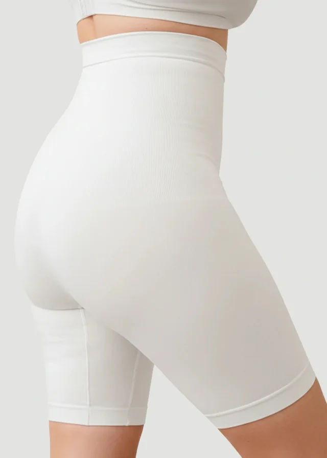 Conturve White High Waisted Shaping Shorts