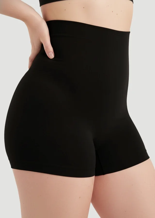 Conturve Black High Waisted Shaping BoyShort