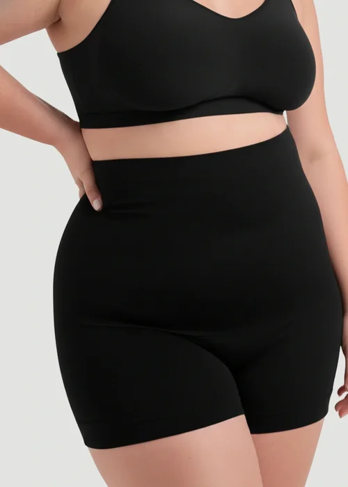 Conturve Black High Waisted Shaping BoyShort - 3XL Image 1