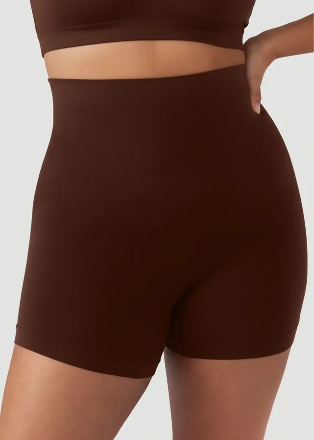 Conturve Brown High Waisted Shaping BoyShort