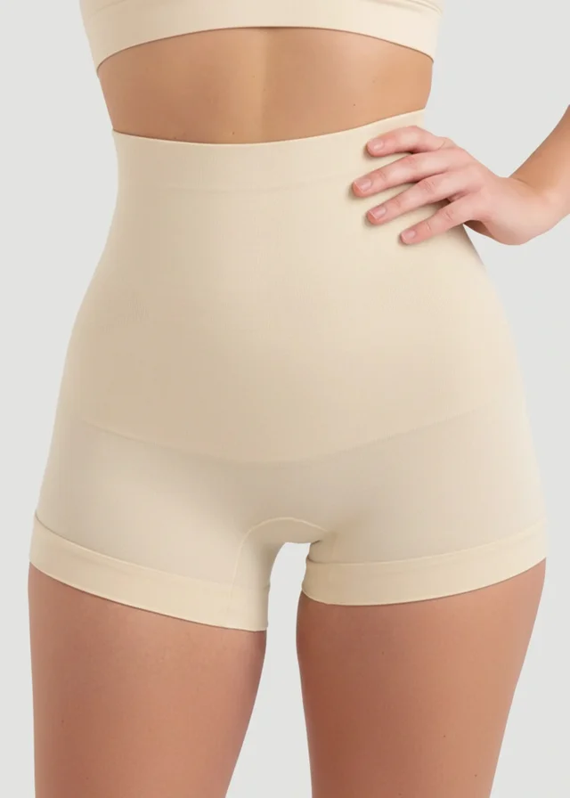 Conturve Beige High Waisted Shaping BoyShort