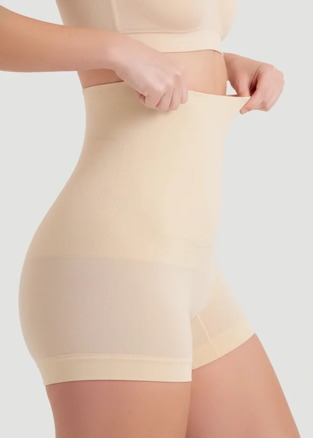 Conturve Beige High Waisted Shaping BoyShort