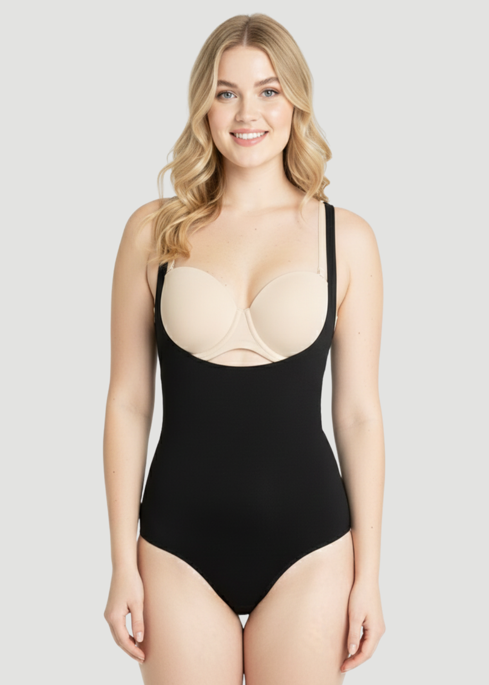 Conturve Black Open Bust Bodysuit Shaping Panty - S Image 4