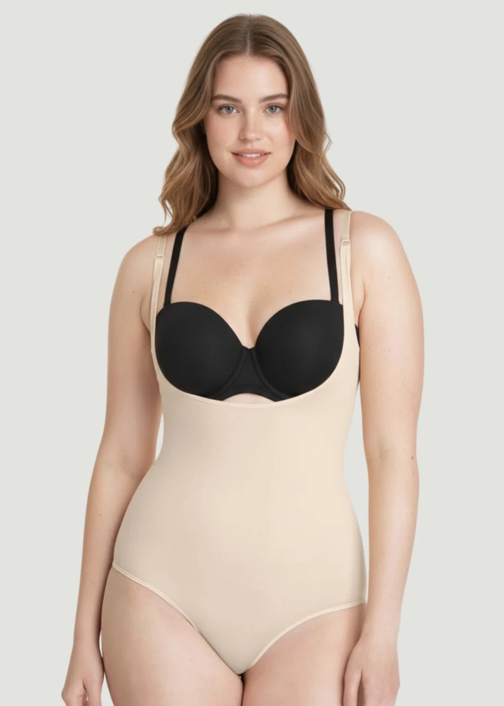 Conturve Beige Open Bust Bodysuit Shaping Panty - 3XL Image 4