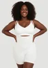 Conturve White Open Bust Bodysuit Shaping Shorts - M Image 1