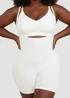 Conturve White Open Bust Bodysuit Shaping Shorts - M Image 2