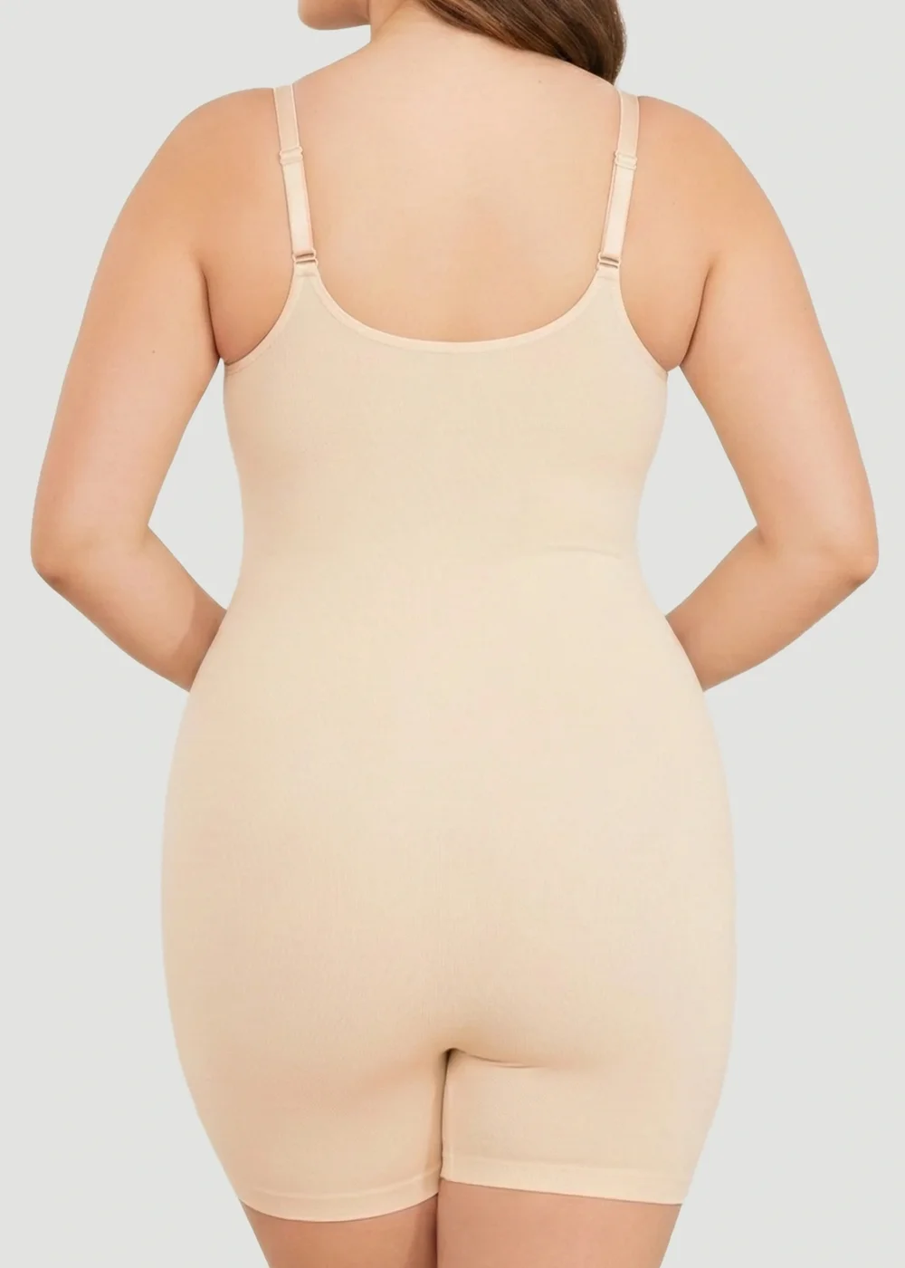 Conturve Beige Open Bust Bodysuit Shaping Shorts - S Image 3