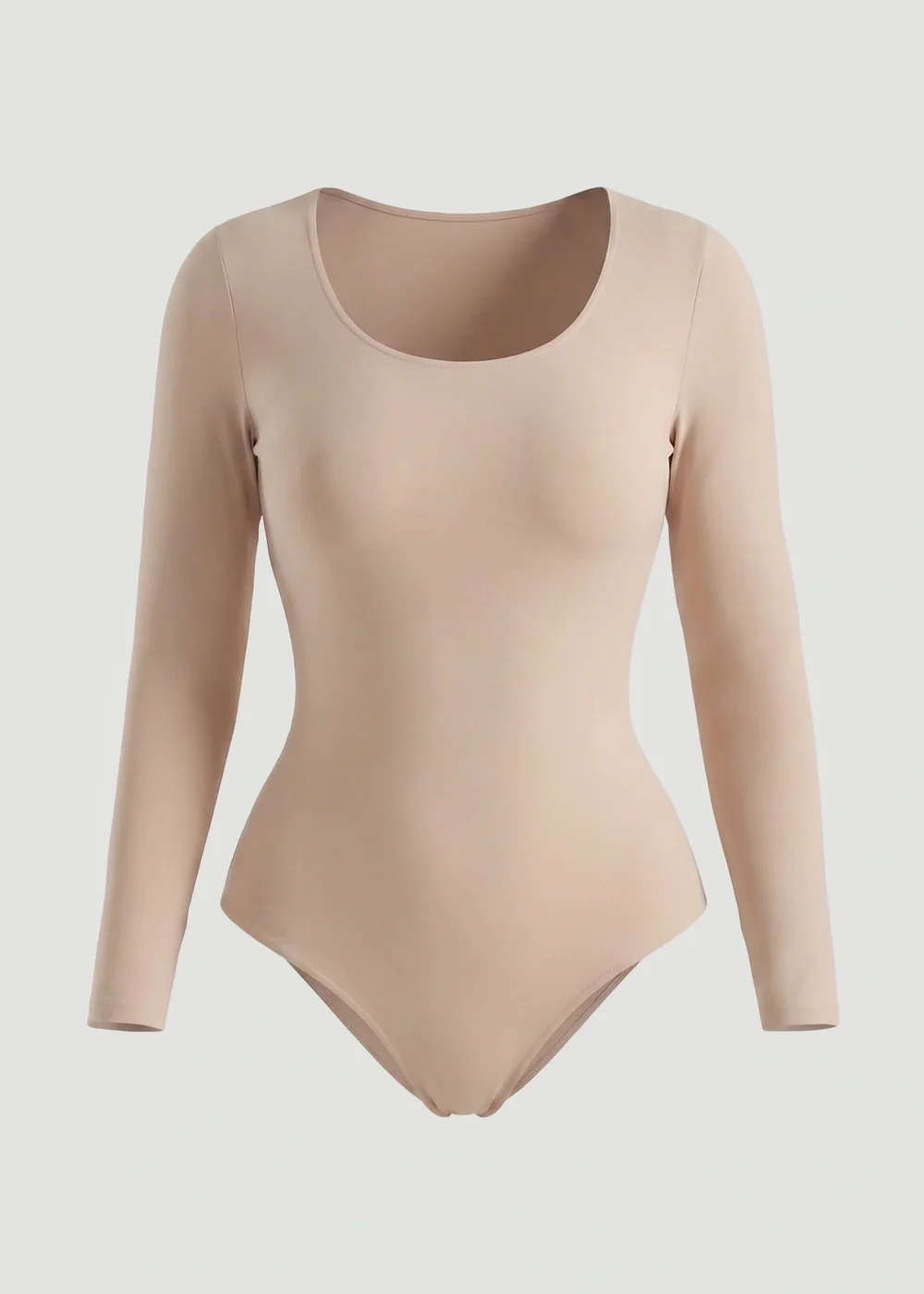 Public Desire Beige Long-Sleeve Seamless Sculpt Shapewear Bodysuit - L Image 3