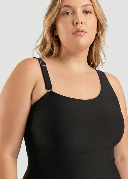 Conturve Black One Shoulder Shaping Swimsuit - 2XL Image 4