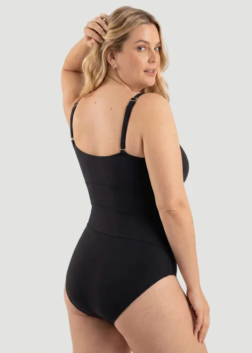 Conturve Black One Shoulder Shaping Swimsuit - 2XL Image 2