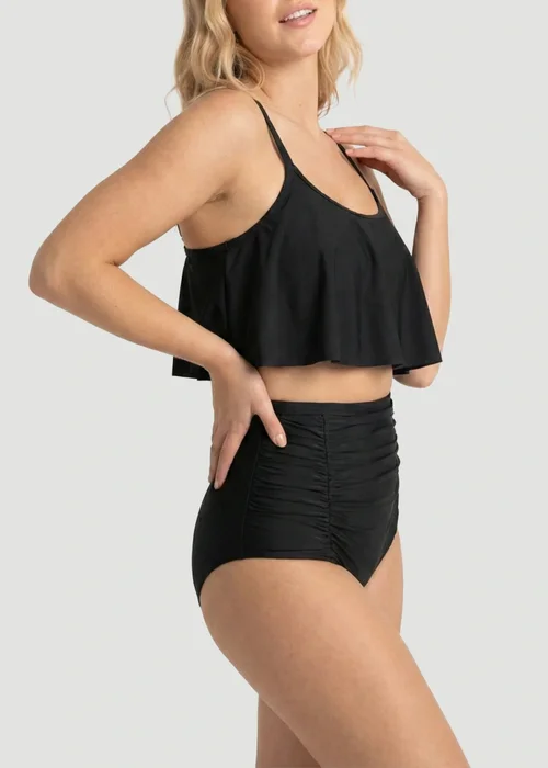 Conturve Black Ruffled Bikini Top - 4XL Image 2
