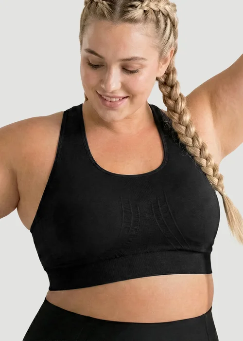 Conturve Black Seamless Racerback Sports Bra - S Image 1