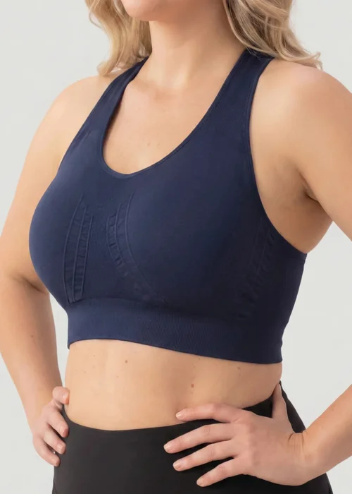Conturve Navy Seamless Racerback Sports Bra - S Image 2