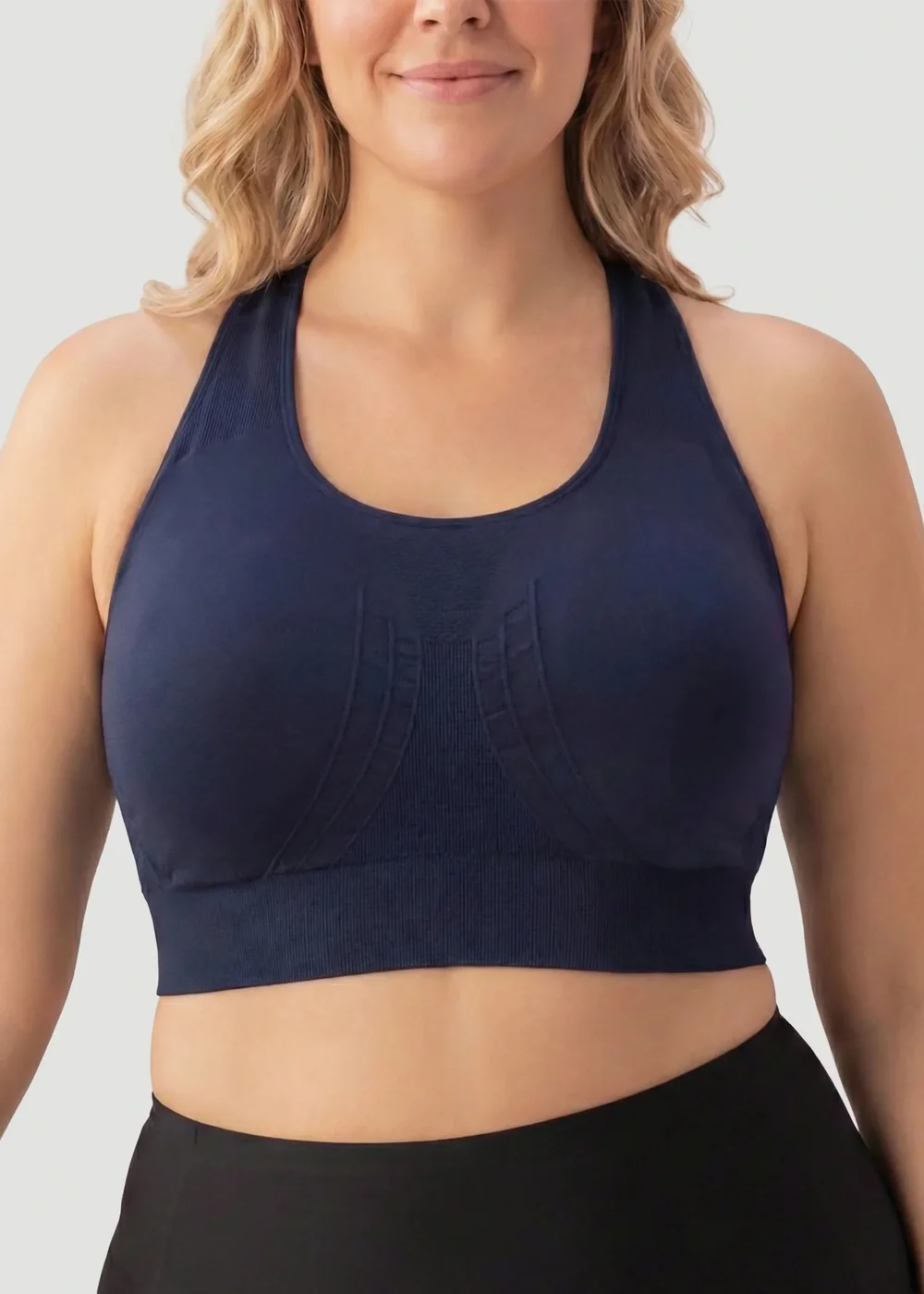 Conturve Navy Seamless Racerback Sports Bra - S Image 1