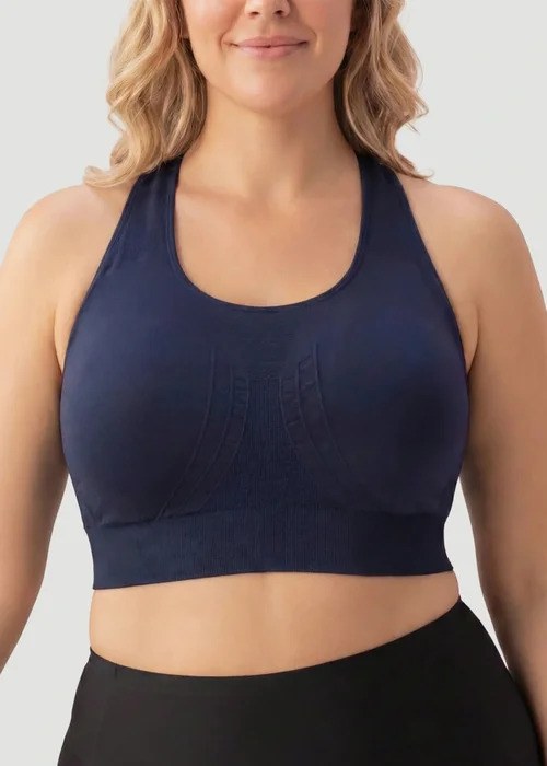 Conturve Navy Seamless Racerback Sports Bra - S Image 1