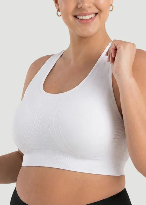 Conturve White Seamless Racerback Sports Bra - S Image 2