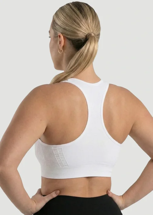 Conturve White Seamless Racerback Sports Bra - S Image 3