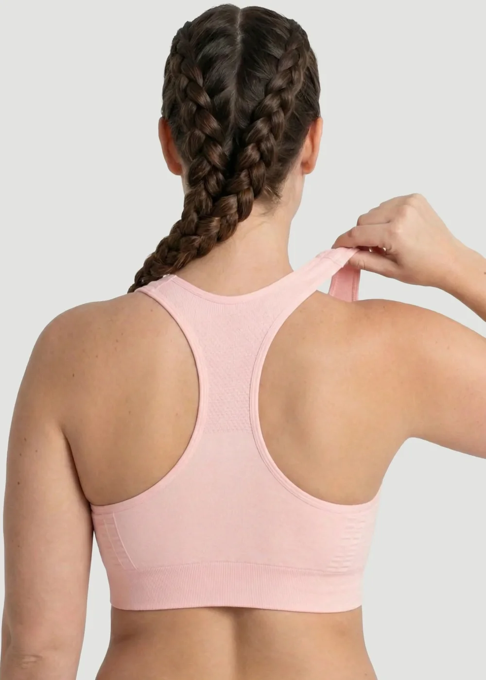Conturve Blush Pink Seamless Racerback Sports Bra - M Image 3
