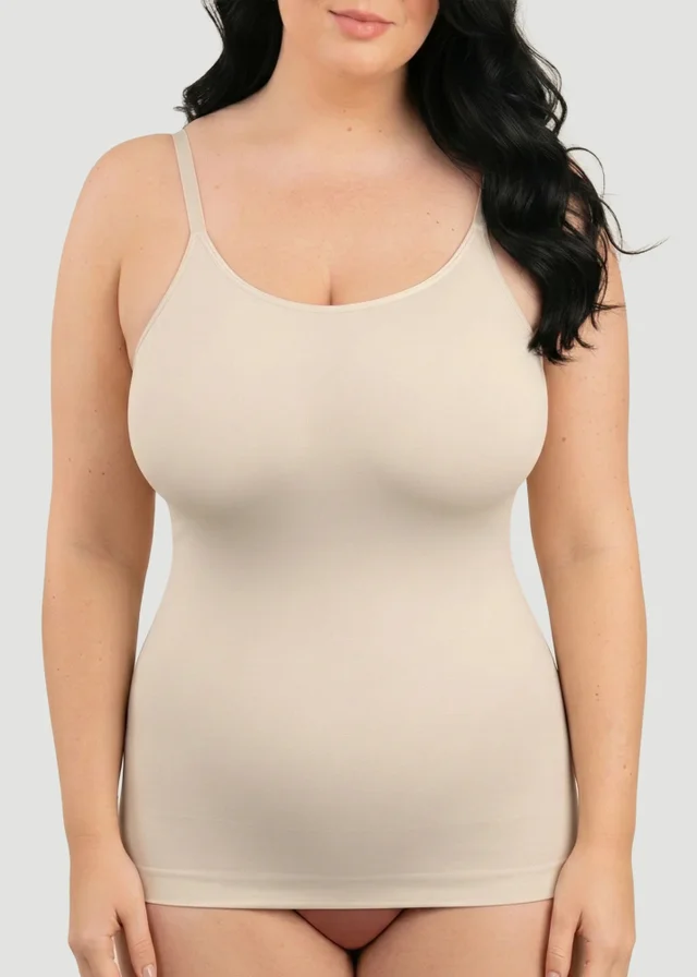 Conturve Beige Daily Shaping Scoop Neck Cami