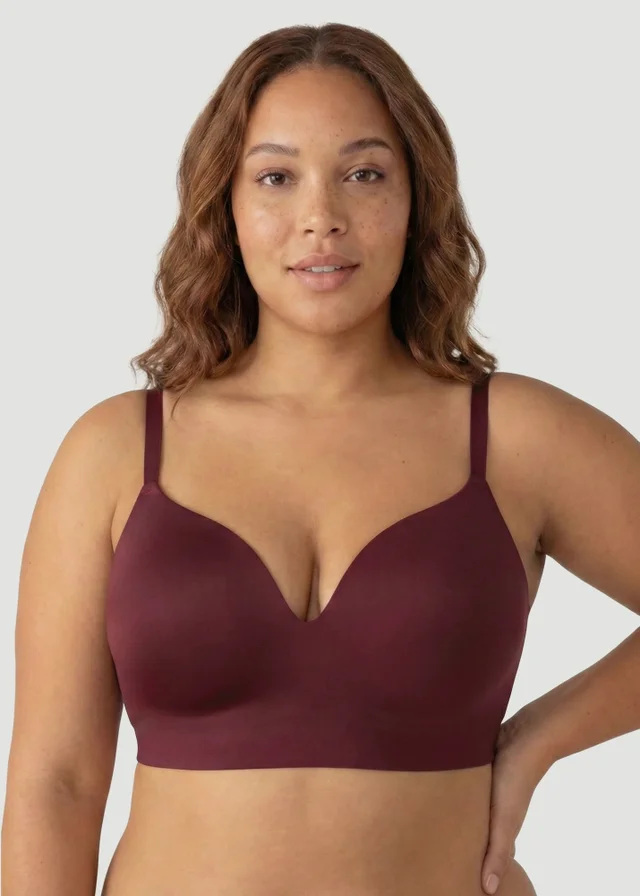 Conturve Burgundy Ultimate Comfy Wireless Support Bra