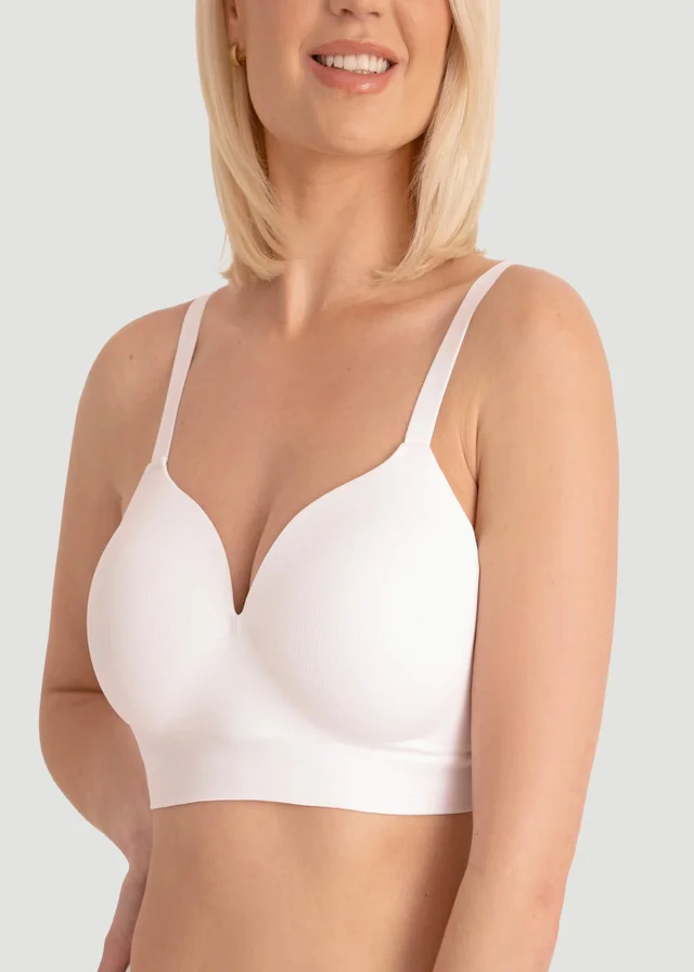 Conturve White Ultimate Comfy Wireless Support Bra