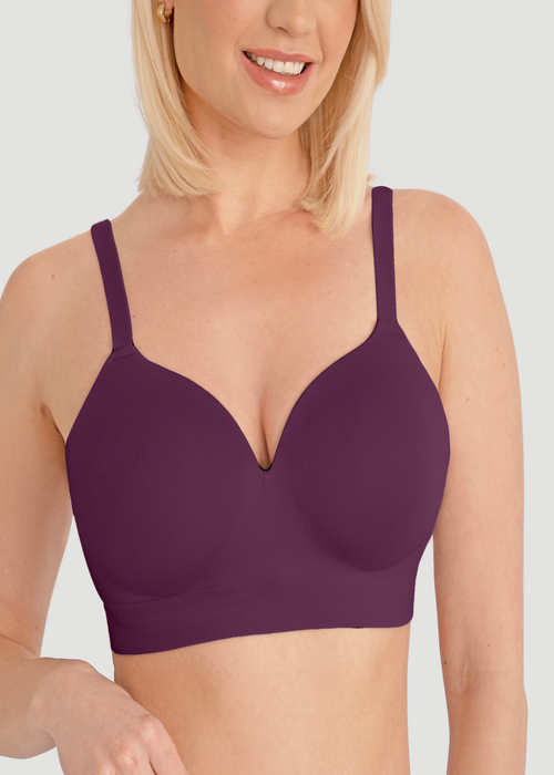 Conturve Plum Ultimate Comfy Wireless Support Bra - L Image 1