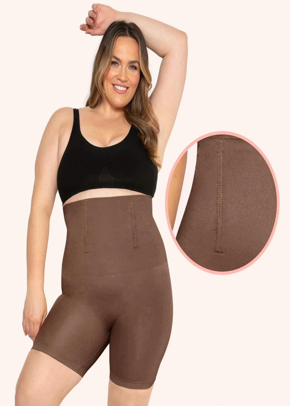 Conturve Brown Shaping SuperPower Shorts Flexible Boning - 4XL Image 1
