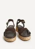 Linzi Spritz Wide Fit Brown Flatform Sandals - Size 5 Image 3