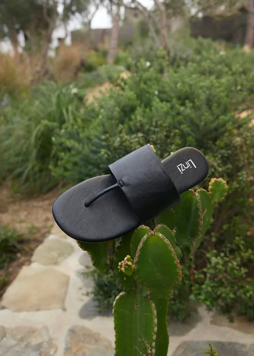 Linzi Amara Black Flat Sandals - 3 Image 1