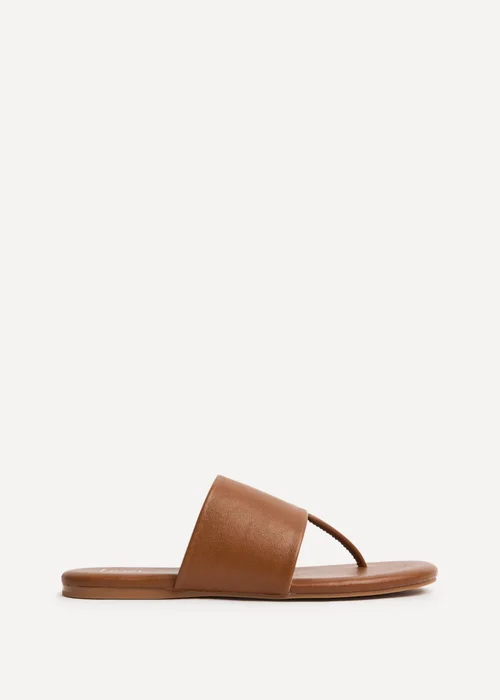 Linzi Amara Tan Flat Sandals - Size 7 Image 2