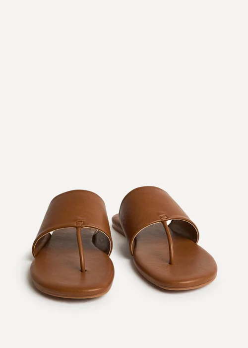 Linzi Amara Tan Flat Sandals - Size 7 Image 3