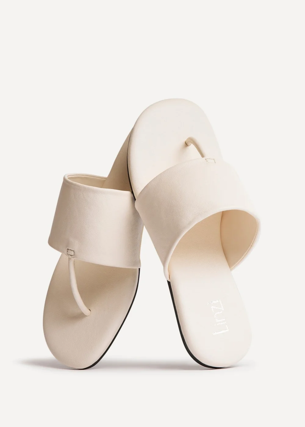 Linzi Amara Ivory Flat Sandals - 3 Image 5