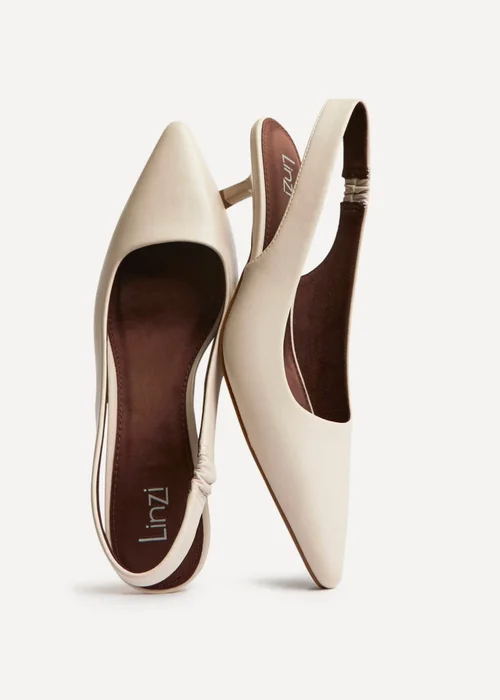 Linzi Reign Nude Faux Leather Court Heels - 4 Image 5
