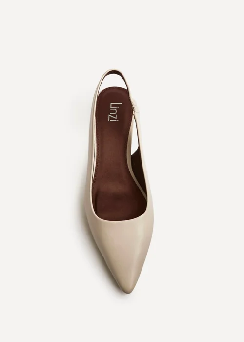 Linzi Reign Nude Faux Leather Court Heels - 4 Image 4