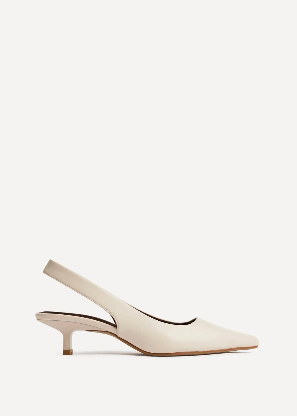 Linzi Reign Nude Faux Leather Court Heels - 4 Image 2