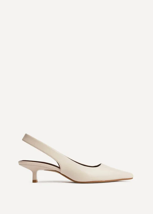 Linzi Reign Nude Faux Leather Court Heels - 4 Image 2