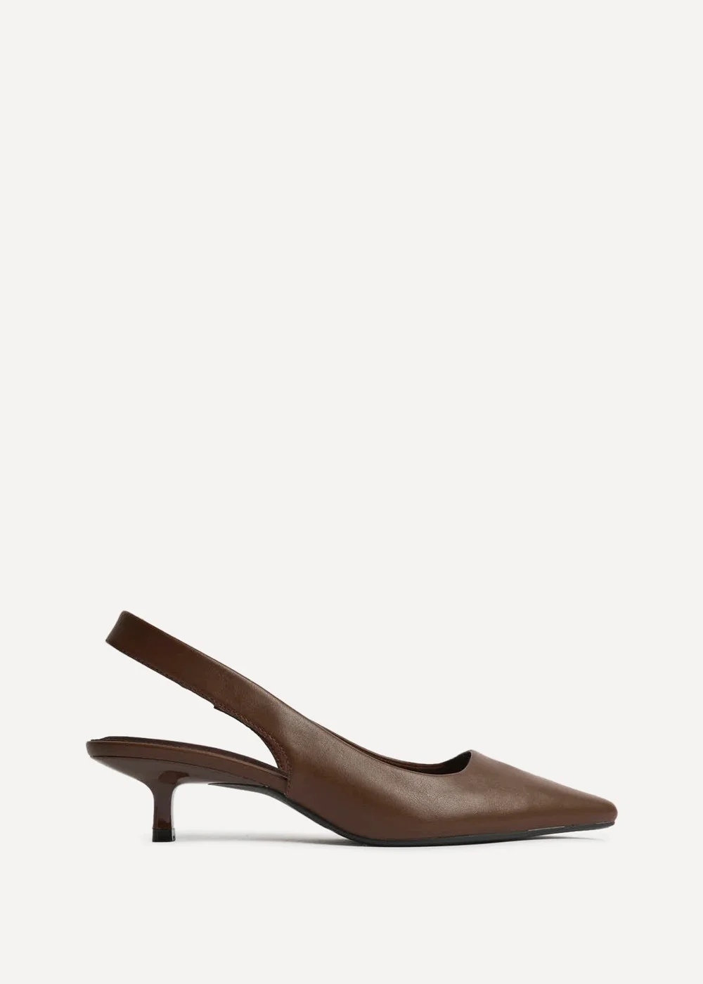 Linzi Reign Brown Faux Leather Court Heels - 4 Image 2
