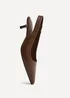 Linzi Reign Brown Faux Leather Court Heels - 4 Image 5