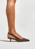 Linzi Reign Brown Faux Leather Court Heels - 4 Image 1