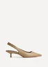 Linzi Reign Taupe Faux Leather Court Heels - Size 5 Image 2