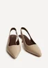 Linzi Reign Taupe Faux Leather Court Heels - Size 5 Image 3